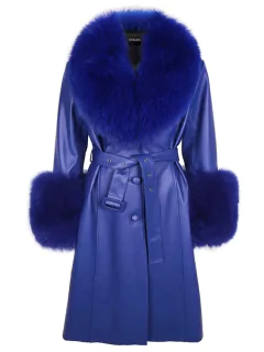 Sobretudo de Luxo com Gola e Punho de Pelo de Raposa Anne. - Clube das Coisas - Tudo para Você ficar mais Linda e Sexy