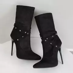 Bota Feminina Cano curto de Salto Alto Charlote - comprar online