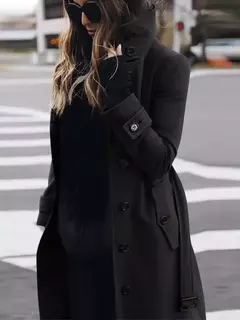 Sobretudo Feminino Outono Inverno Quente e Sofisticado Emily - loja online