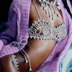 Top Luxo Sabrina Satto todo em Strass, Top com strass sensual. - loja online