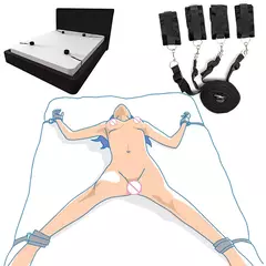 Algemas com Tiras Longas para Brincadeiras Eróticas na Cama na internet