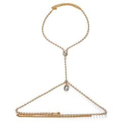 Colar de Corpo Body Chain Sexy com Gota de Cristal Elegante Jollie. na internet