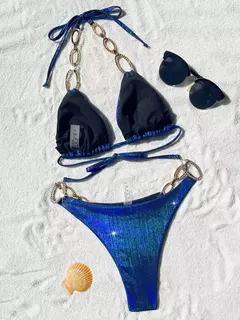 Biquíni elegante com alças em strass Amélie - loja online