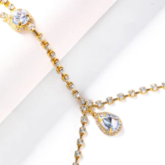 Colar de Corpo Body Chain Sexy com Gota de Cristal Elegante Jollie. - Clube das Coisas - Tudo para Você ficar mais Linda e Sexy