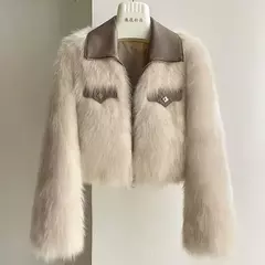 Casaco de Pelo Quente e Elegante Amanda na internet