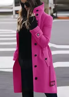 Sobretudo Feminino Outono Inverno Quente e Sofisticado Emily na internet