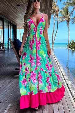 Vestido Moda Farm Longo Florido de Alcinha Hope - comprar online