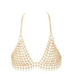 Imagem do Top em Strass, Sutiã Sexy em Strass, Joias para o Corpo Sexy em Strass.