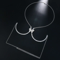 Colar de Corpo Body Chain de Borboleta com Strass Keithy.