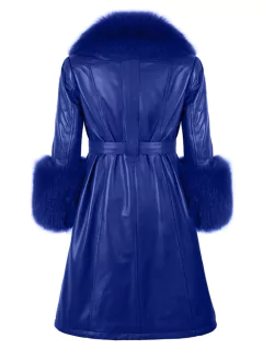 Sobretudo de Luxo com Gola e Punho de Pelo de Raposa Anne.