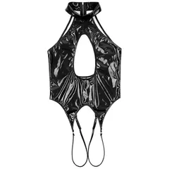 Lingerie Body Erótico em Látex Fantasia Sensual Louise - Clube das Coisas - Tudo para Você ficar mais Linda e Sexy