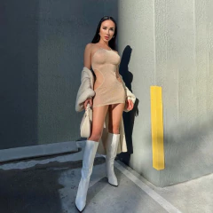 Vestido com Decote aberto na lateral, Vestido Sexy, vestido elegante, Vestidos. - loja online