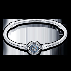 Pulseira Pandora de Prata Esterlina 925 com Fecho de Coração Stefany.