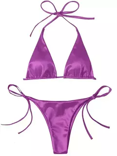 Biquini Metalizado Brilhante Sexy Emmily
