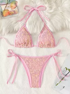 Biquíni com Brilhantes Paetês Amelie - Clube das Coisas - Tudo para Você ficar mais Linda e Sexy