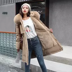 Casaco de Inverno Estilo Parka Forrado Grosso com Capuz Becky.