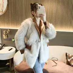 Casaco de Pele de Raposa, Casaco Peludo Ivy. na internet