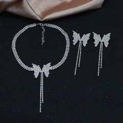 Conjunto Becker Colar e Brinco de Borboleta de Luxo, Conjunto Coleira Gravatinha. - Clube das Coisas - Tudo para Você ficar mais Linda e Sexy