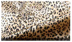 Casaco de Luxo Pele Fake de Guaxinim Estampa de Leopardo Clover