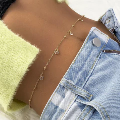 Corrente de Cintura Body Chain Sexy Delicado com pedrinhas brilhantes Dai. na internet