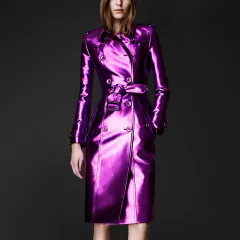 Sobretudo Sexy Longo de Couro Metalizado Brilhante Super Tendência Melany. - Clube das Coisas - Tudo para Você ficar mais Linda e Sexy