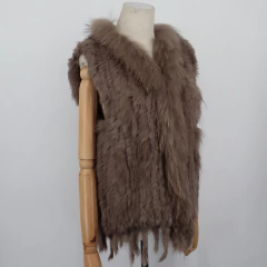 Colete Cardigã de Pele de Coelho Quente Super em Alta Caren. - loja online