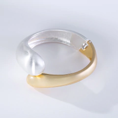 Pulseira Bicolor Designer de Jóia de Luxo, Acessórios Femininos