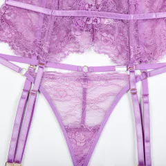 Conjunto de Lingerie Sexy de 3 Peças, Lingerie Erótica, Lingerie Sensual, Lingerie de renda, Lingerie Sexy.