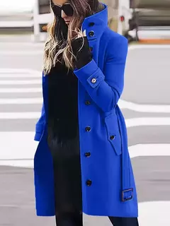 Sobretudo Feminino Outono Inverno Quente e Sofisticado Emily