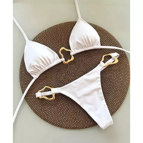 Biquíni Elegante com Detalhes em Dourado Grace - comprar online