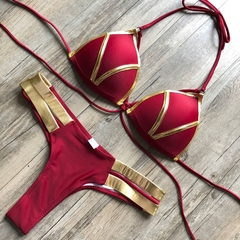 Biquíni Sexy Luxo Dourado Melica - loja online