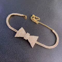 Colar Laço de Strass Gravata Borboleta Luxo. na internet