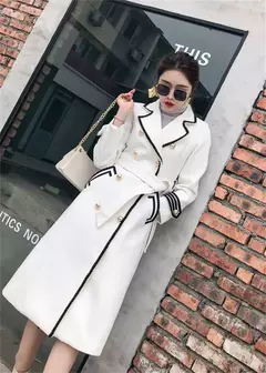 Imagem do Sobretudo Solto Elegante Estilo Britânico Linda.