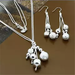 Conjunto de Colar e Pulseira de Prata 925 Rechel. - loja online