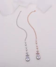 Colar para Decote Costas Nuas com Gota de Zircônia, Colar Body Chain Tay. - comprar online
