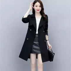 Sobretudo Feminino Elegante Outono Inverno com Fecho em Botão e Cinto Grace - comprar online