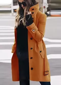 Sobretudo Feminino Outono Inverno Quente e Sofisticado Emily - loja online