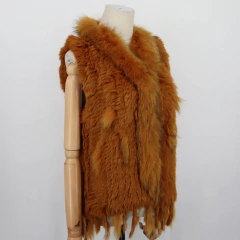 Colete Cardigã de Pele de Coelho Quente Super em Alta Caren. - comprar online