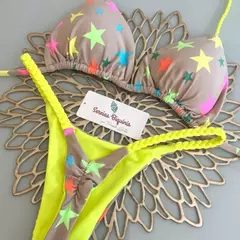 Imagem do Biquíni elegante estampado com alça trançada Sophia