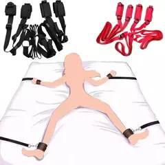 Algemas com Tiras Longas para Brincadeiras Eróticas na Cama na internet