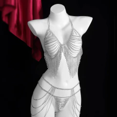 Conjunto de Joias para o Corpo Sexy com Franja de Strass Victoria. - loja online