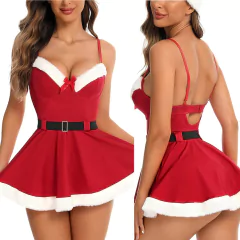 Fantasia Sexy de Natal Mamãe Noel Vestidinho Vermelho - Clube das Coisas - Tudo para Você ficar mais Linda e Sexy