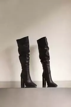 Bota Femininas Cano Longo com Salto Grosso Alto Isabela na internet