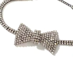 Colar Laço de Strass Gravata Borboleta Luxo. - Clube das Coisas - Tudo para Você ficar mais Linda e Sexy