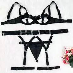 Conjunto de Lingerie em Bandagem Sexy Harper - Clube das Coisas - Tudo para Você ficar mais Linda e Sexy