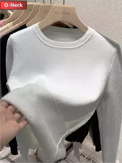 Imagem do Blusas casuais Gola alta de lã, Blusa de lã para o inverno, Coleção inverno.
