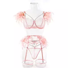 Conjunto de Lingerie de Renda Sensual, Lingerie Erótica, Lingerie Sexy. - comprar online