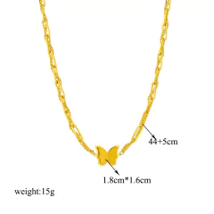 Colar Multicamada de Aço Inoxidável dourado, Colar multicamada Trinity. - Clube das Coisas - Tudo para Você ficar mais Linda e Sexy