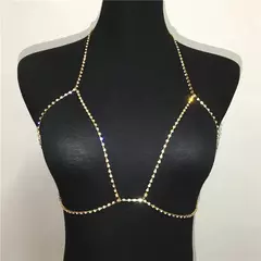 Imagem do Corrente para Corpo Toda em Strass, Jóias Sexy, Colar Corpo Body Chain Audrey.