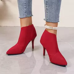 Bota Feminina Cano Curto Elegante com Fenda no Tornozelo Jessy. - loja online